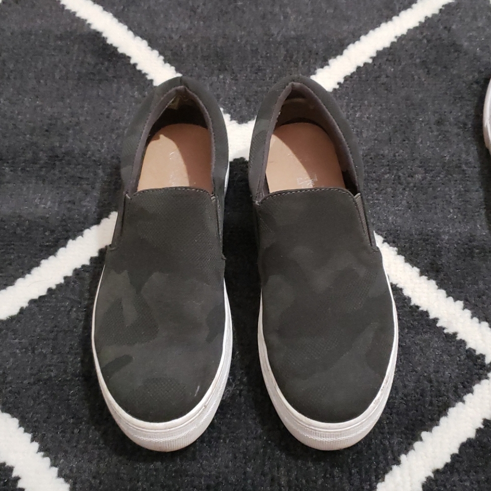 Brash Camo Platform Slip Ons